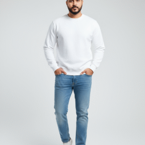 Frosted Minimal Sweatshirt (White Sweatshirt)