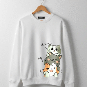 Stacked Cats Cute Graphic Sweatshirt