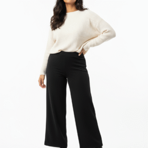 Korean Relaxed Fit Black Pant
