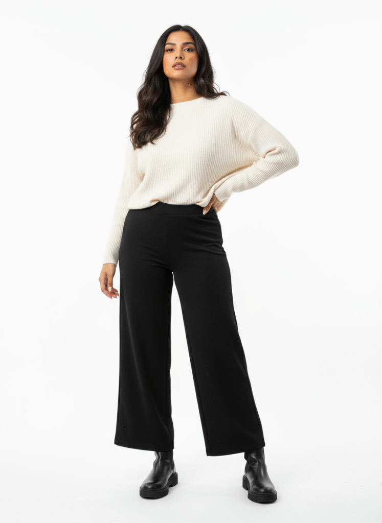 Korean Relaxed Fit Black Pant